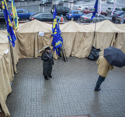 Палаточный лагерь сторонников евроинтеграции Украины