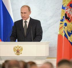 Обращение президента РФ В.Путина с ежегодным посланием к Федеральному собранию