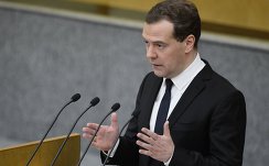 Д.Медведев представил отчет правительства в Государственной Думе РФ