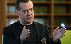 Премьер-министр РФ Д.Медведев дал интервью ведущему программы "Вести в субботу" С.Брилеву