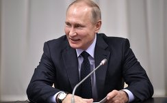 Владимир Путин во время встречи с представителями экономического совета "Франко-российская торгово-промышленная палата". 31 января 2018