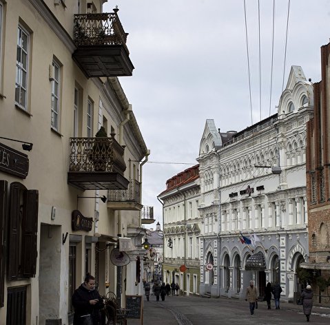 Одна из улиц "старого города" в Вильнюсе.