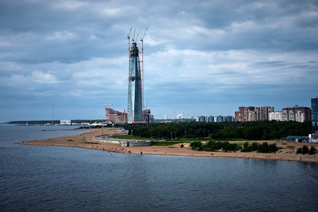 Строительство делового комплекса "Лахта-центр" в Санкт-Петербурге