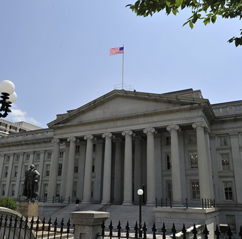 !Министерство финансов США в Вашингтоне