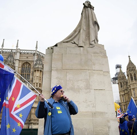 Акция противников и сторонников Brexit в Лондоне