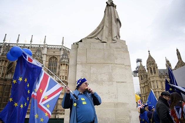 Акция противников и сторонников Brexit в Лондоне