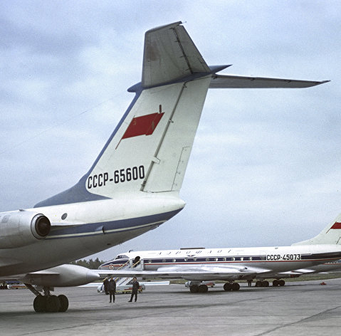 Самолеты "Ту-134" в аэропорту Внуково