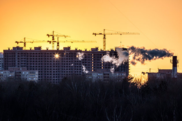 Закат солнца в Москве