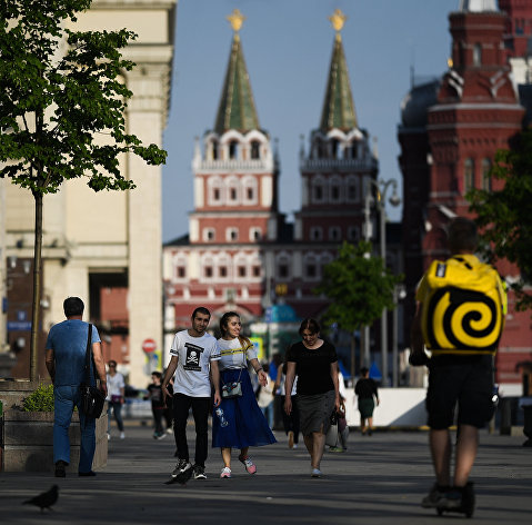 Теплая погода в Москве