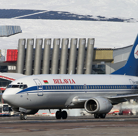 Boeing 737авиакомпании "Белавиа" в аэропорту "Внуково"