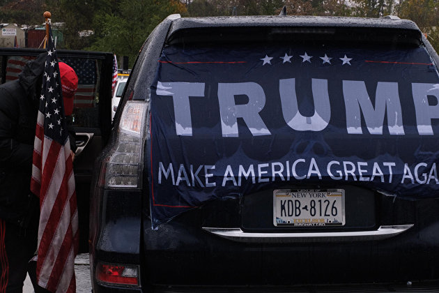 Автопробег сторонников Трампа в Нью-Йорке