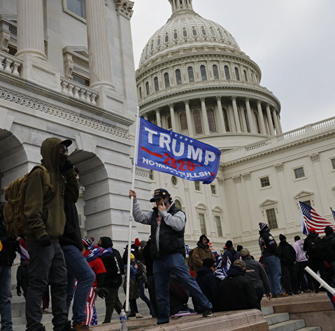 Акция протеста сторонников Д. Трампа в Вашингтоне