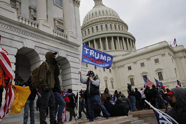 Акция протеста сторонников Д. Трампа в Вашингтоне