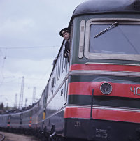 Пассажирский электровоз Чехословацкого производства.