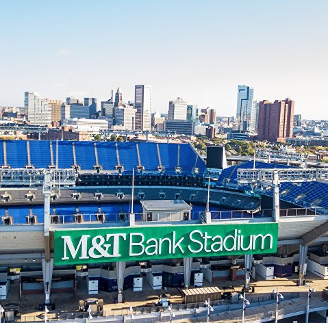 Стадион M&T Bank Stadium в Балтиморе штата Мэриленд