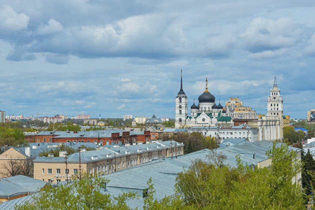 *Вид на центральную часть города Воронеж