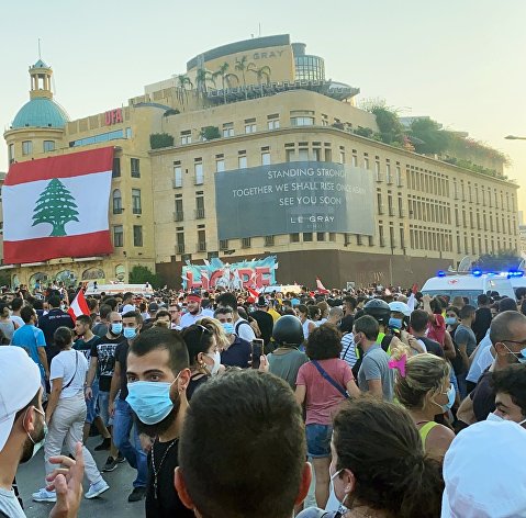 Акция протеста в Бейруте