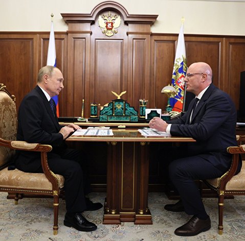 Президент РФ В. Путин встретился с вице-премьером РФ Д. Чернышенко
