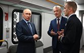 Президент РФ Владимир Путин и мэр Москвы Сергей Собянин