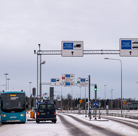 Финский пограничный пункт пропуска автомобилей МАПП "Нуйамаа" на границе РФ и Финляндии