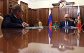 Президент РФ В. Путин встретился с главой ВТБ А. Костиным