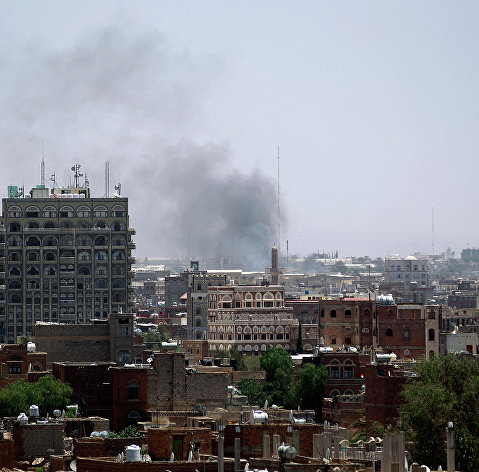 *Вид на столицу Йемена город Сану